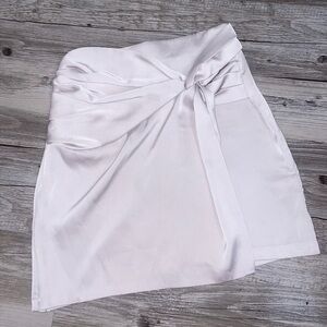 Satin mini skirt